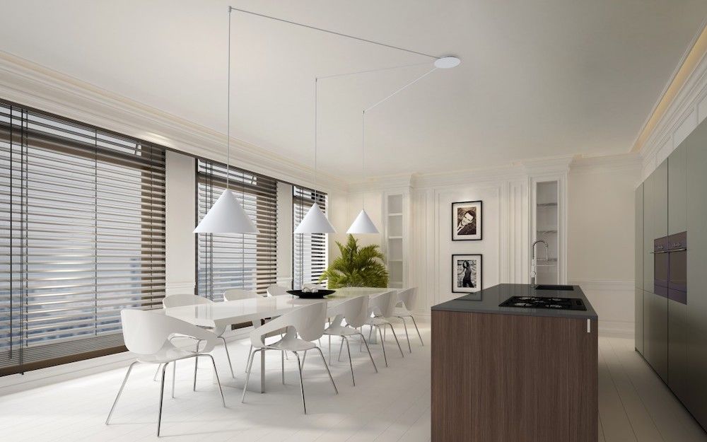 Stożkowy klosz Zenith L w kolorze białym