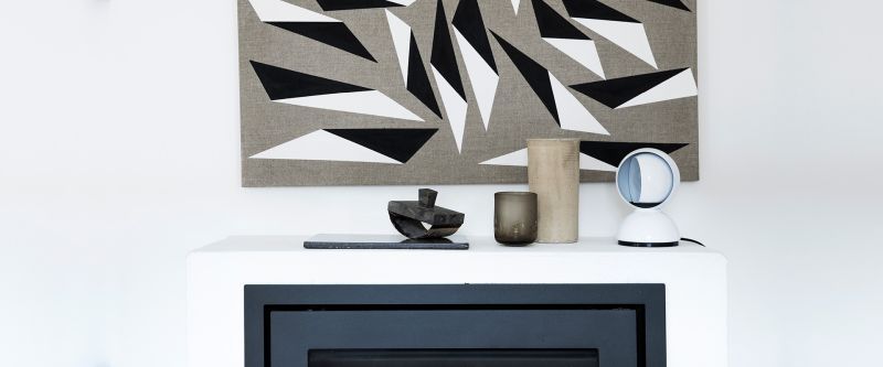 Stylowa biała lampa stołowa Eclisse Tavolo