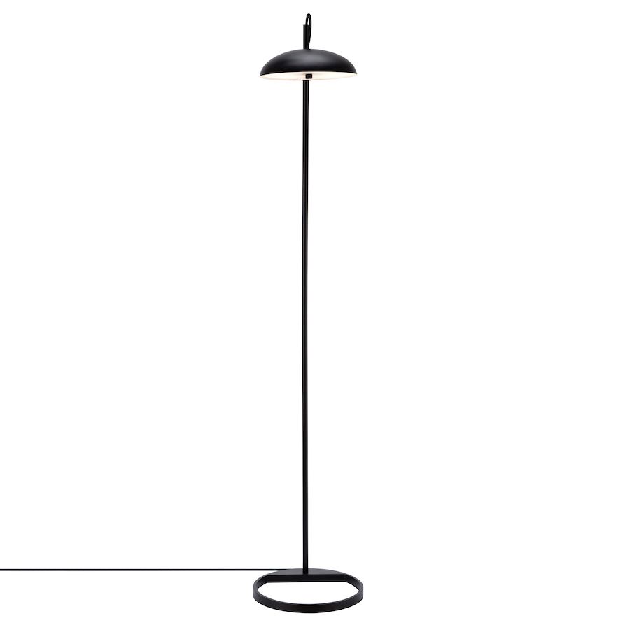 Stylowa czarna lampa podłogowa Versale od DFTP