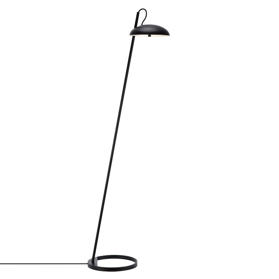 Stylowa czarna lampa podłogowa Versale od DFTP