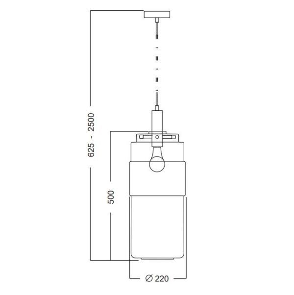 Stylowa czarna lampa wisząca Umbriel Long