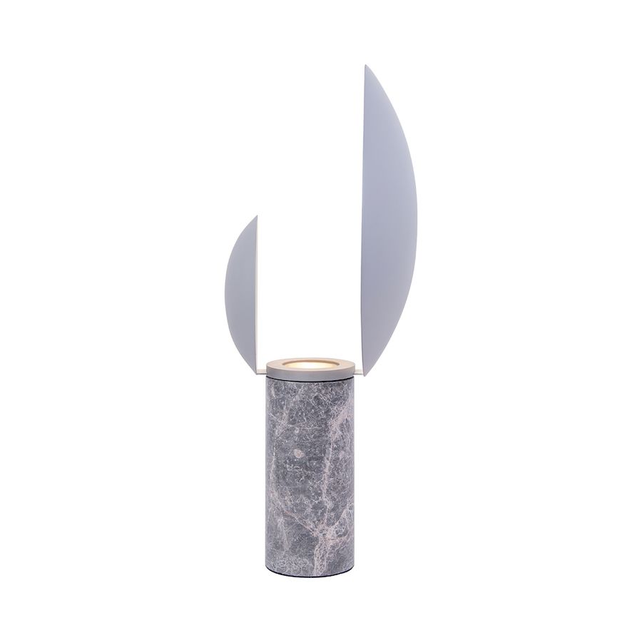 Stylowa lampa stołowa Caché - DFTP w odcieniu szarego marmuru