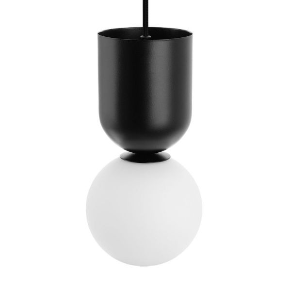 Stylowa lampa wisząca Luoti w eleganckim połączeniu bieli i czerni