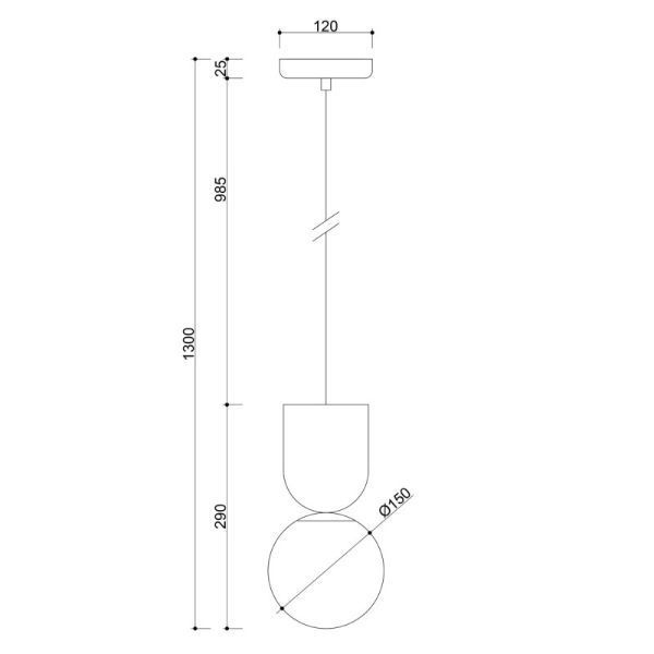 Stylowa lampa wisząca Luoti w eleganckim połączeniu bieli i czerni