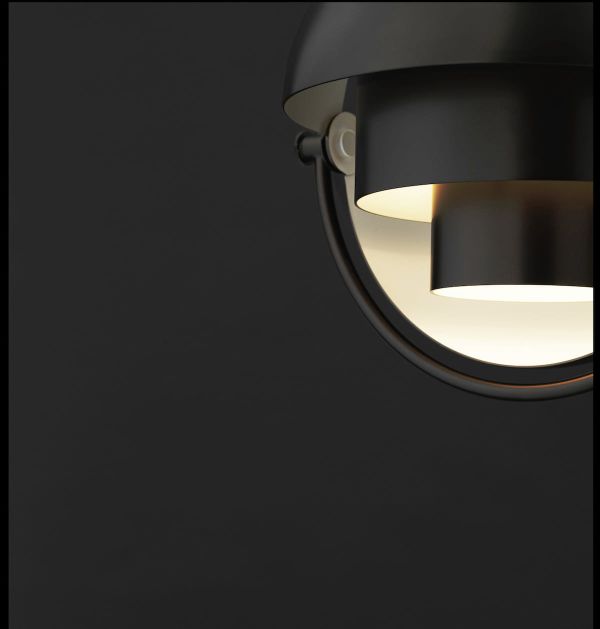 Stylowa lampa wisząca Multi-Lite S w kolorze czarnego mosiądzu