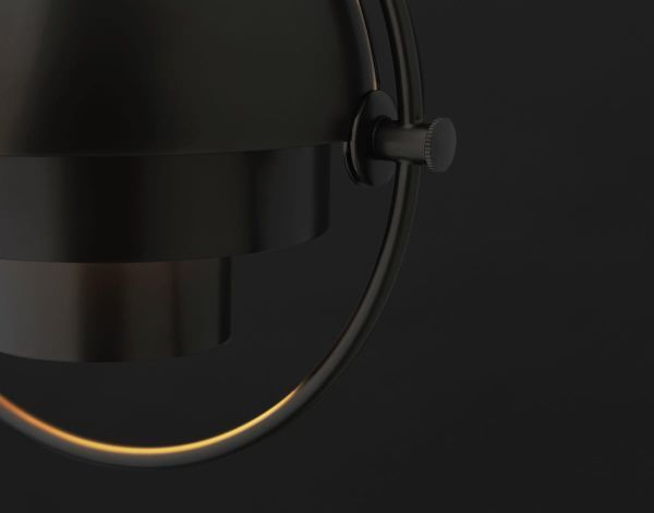 Stylowa lampa wisząca Multi-Lite S w kolorze czarnego mosiądzu