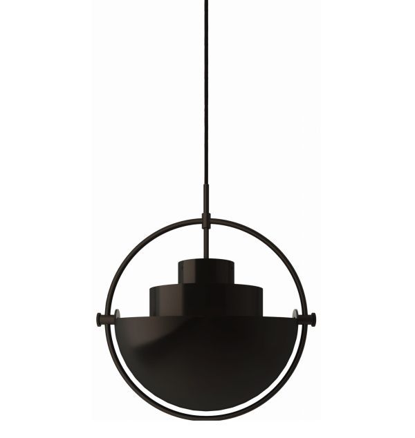 Stylowa lampa wisząca Multi-Lite S w kolorze czarnego mosiądzu