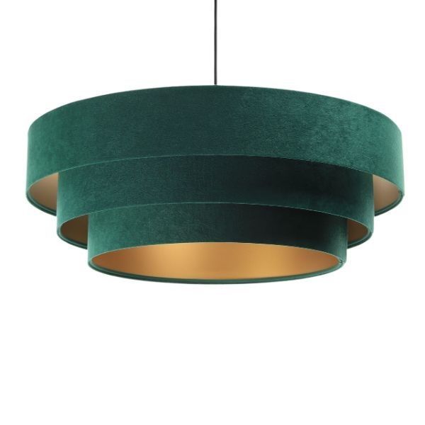 Stylowa lampa wisząca Venus w odcieniu butelkowej zieleni