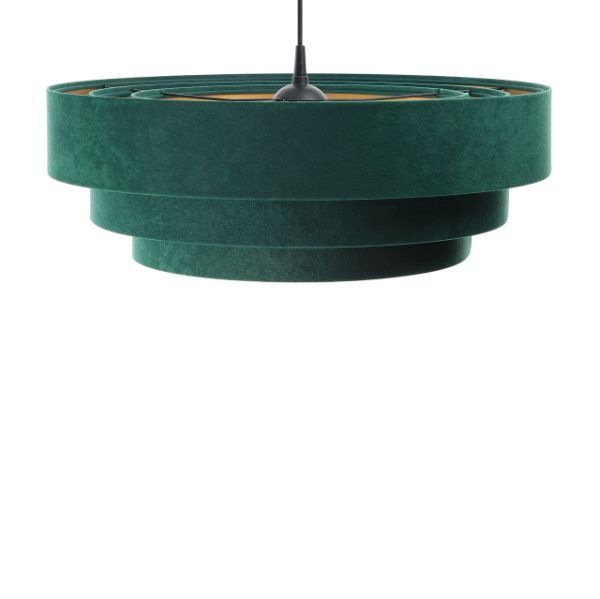 Stylowa lampa wisząca Venus w odcieniu butelkowej zieleni