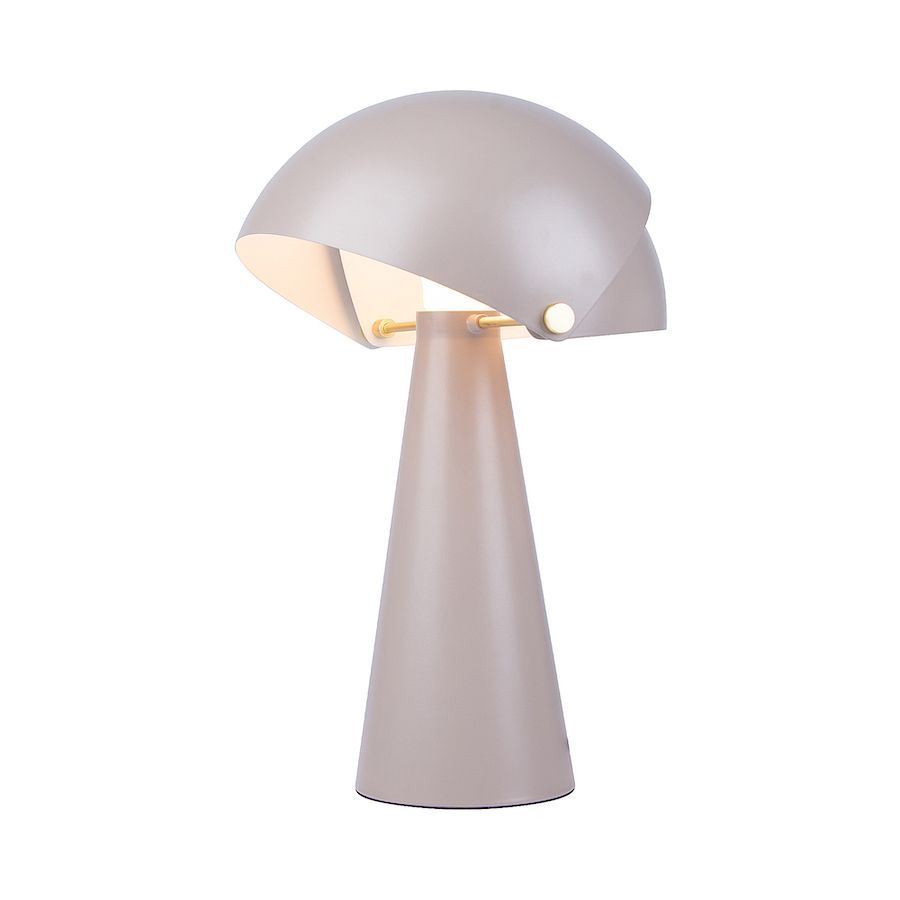 Stylowa matowa brązowa lampa stołowa Align od DFTP