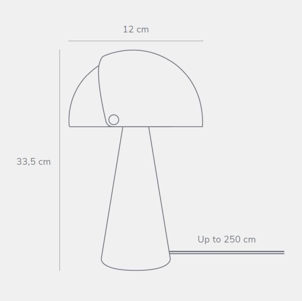 Stylowa matowa brązowa lampa stołowa Align od DFTP