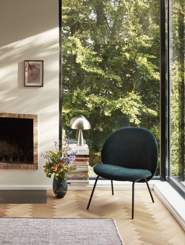 Stylowa srebrna lampa stołowa Mush w kształcie grzybka