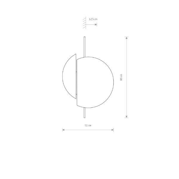 Stylowy kinkiet Sunset C z drewna