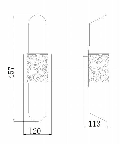 Stylowy kinkiet Venera od Maytoni w formie szklanej tuby