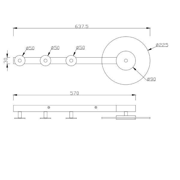 Stylowy kinkiet Venus LED z funkcjonalnym wieszakiem