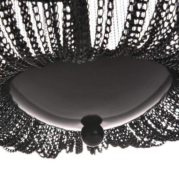 Stylowy żyrandol Roma z czarnymi łańcuszkami