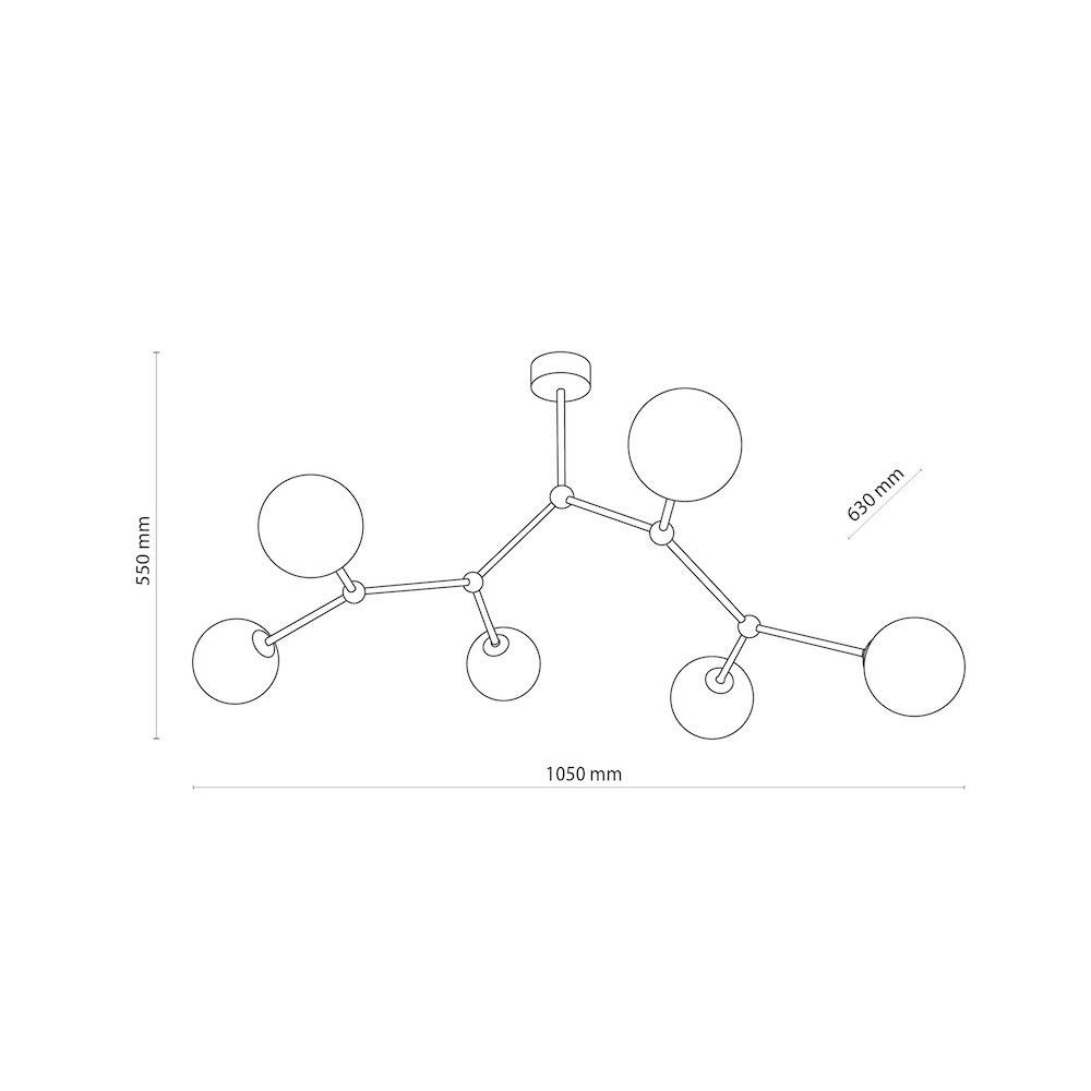 Sufitowa lampa Fairy Gold z sześcioma punktami świetlnymi