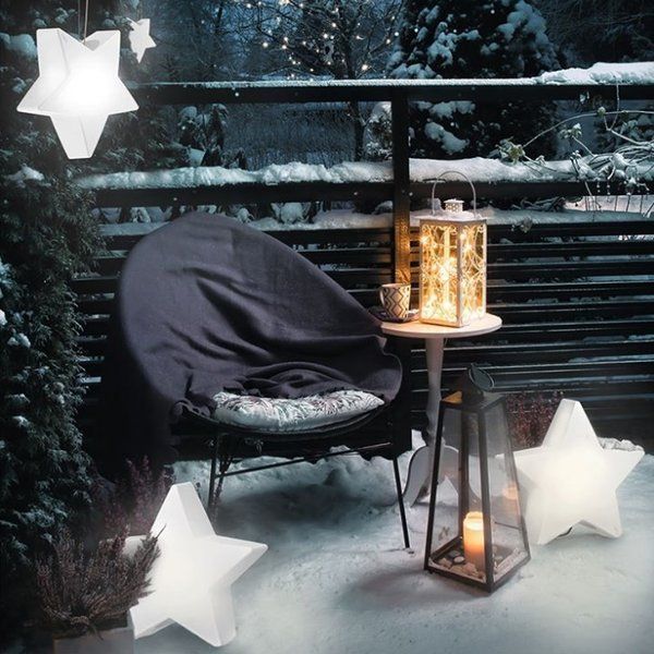Świąteczna lampa ogrodowa Star z oprawą E27 i wtyczką