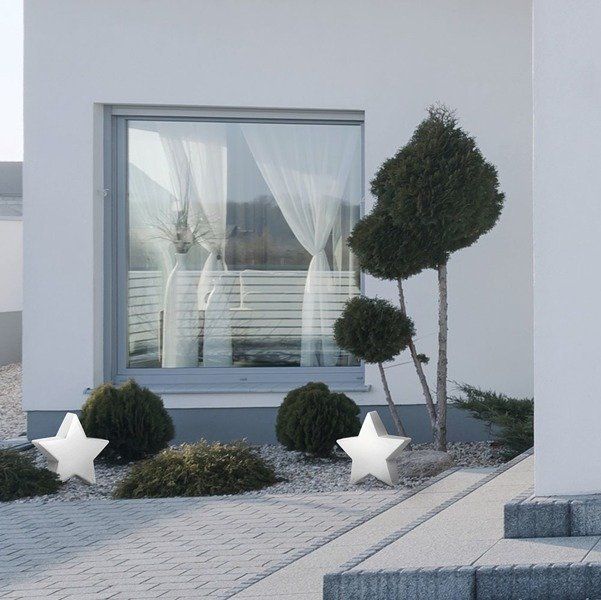 Świąteczna lampa ogrodowa Star z oprawą E27 i wtyczką