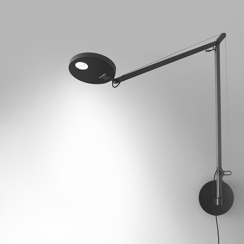 Szary kinkiet Demetra Parete LED z możliwością pełnej regulacji