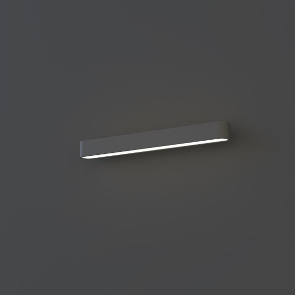 Szary kinkiet Soft LED o wymiarach 63x6 cm