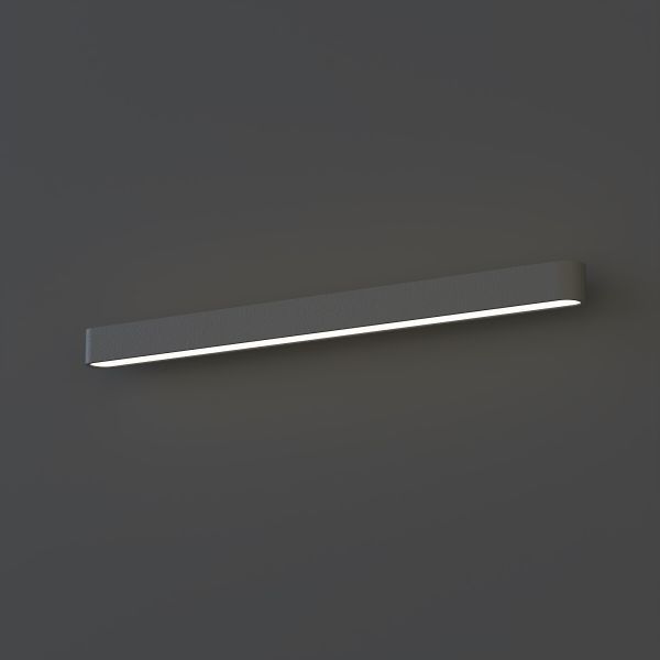 Szary kinkiet Soft Led o wymiarach 93,5 x 6 cm