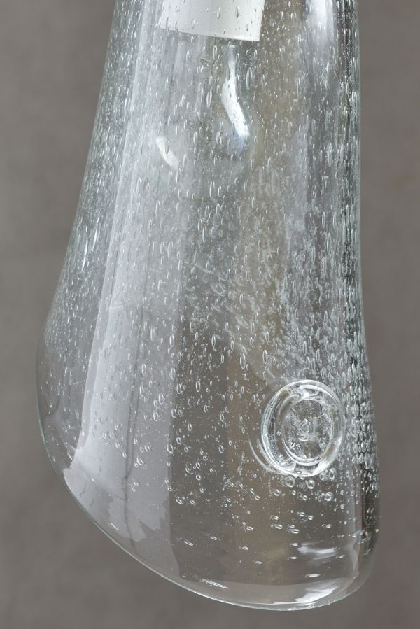 Szklana, przezroczysta lampa wisząca Horn Bubble