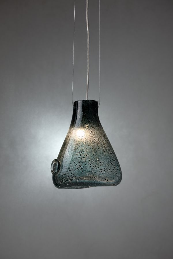 Turkusowa lampa wisząca Drop o oryginalnym designie