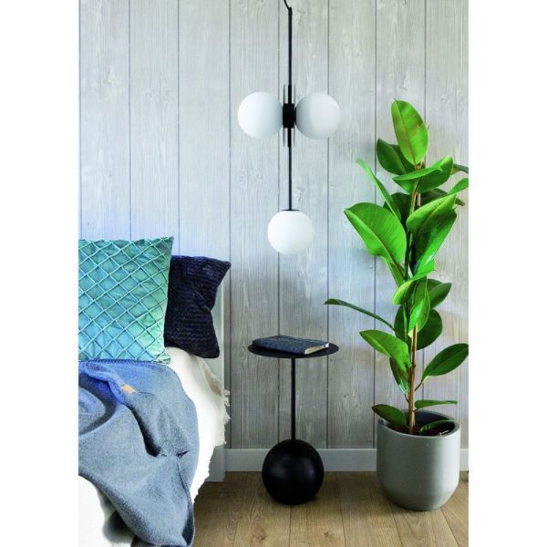 Unikalna czarna lampa wisząca Furiko B z szklanymi kulami