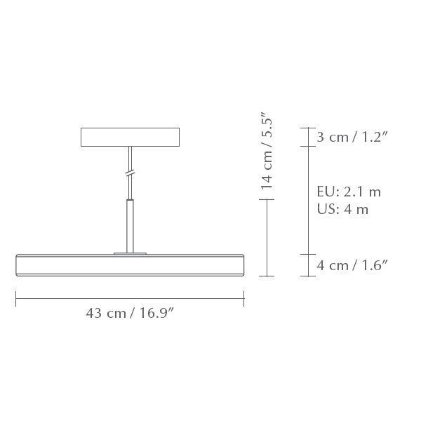 Wisząca lampa Asteria w jasnoróżowym kolorze z wbudowanym oświetleniem LED