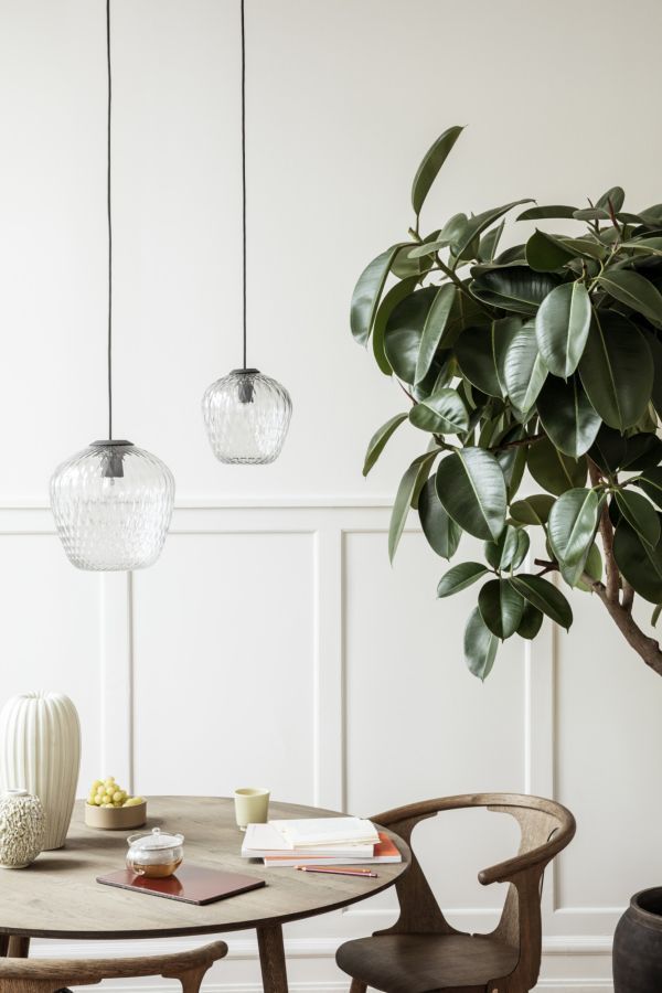 Wisząca lampa Blown M z kloszem ze szkła