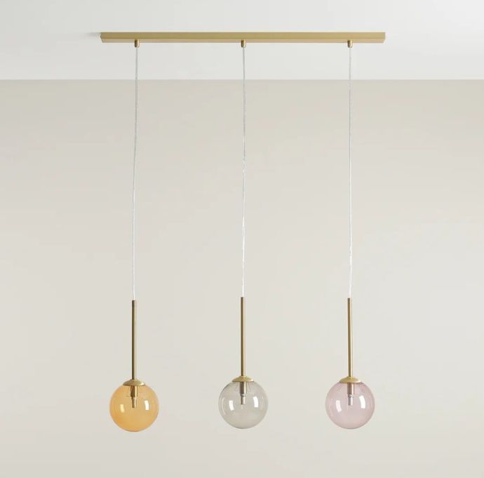 Wisząca lampa Bosso 3 w wielokolorowej wersji