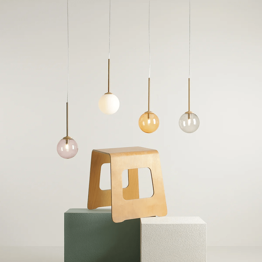 Wisząca lampa Bosso 4 w wielokolorowej wersji