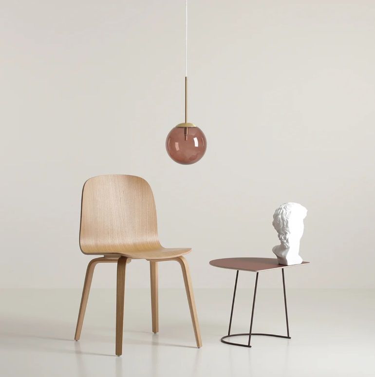 Wisząca lampa Bosso mini z brązowego szkła