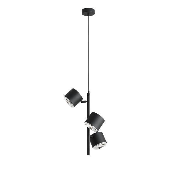 Wisząca lampa Bot 3 Vertical z regulowanymi kloszami