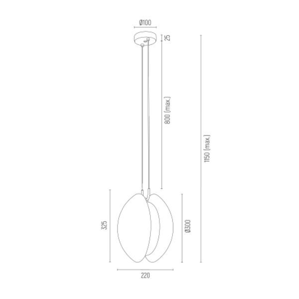 Wisząca lampa Buffalo z mlecznym kloszem i złotymi detalami