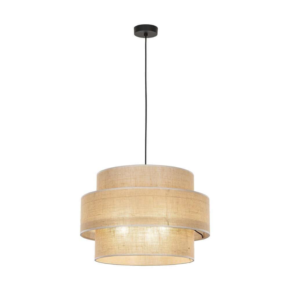 Wisząca lampa Calisto z juty doskonała nad stół