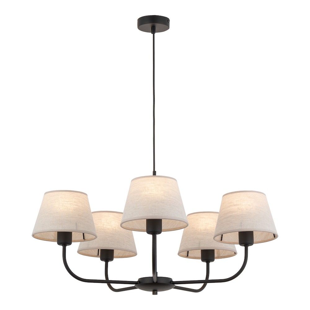 Wisząca lampa Chicago M z pięcioma punktami świetlnymi