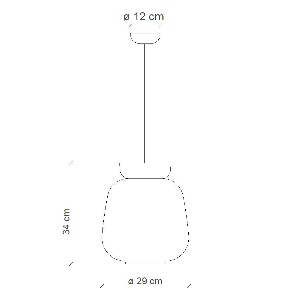 Wisząca lampa Corcovado C2742 w zielonym kolorze z mlecznym kloszem