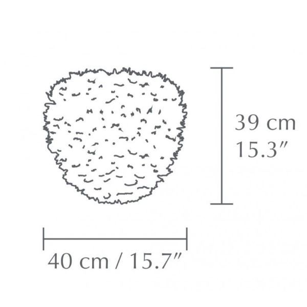 Wisząca lampa Eos Evia M w jasnobrązowym odcieniu z naturalnych piór
