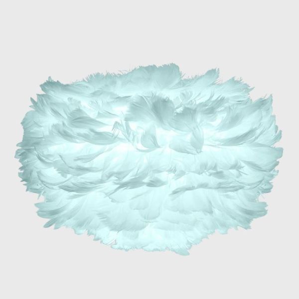 Klosz z naturalnych piór Eos S (Mini) w błękitnym kolorze