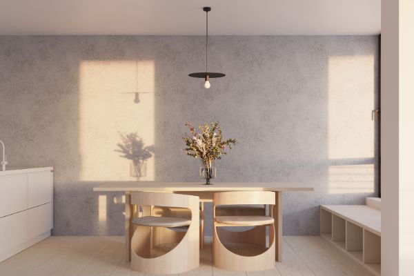 Wisząca lampa Flavio w kształcie czarnego dysku