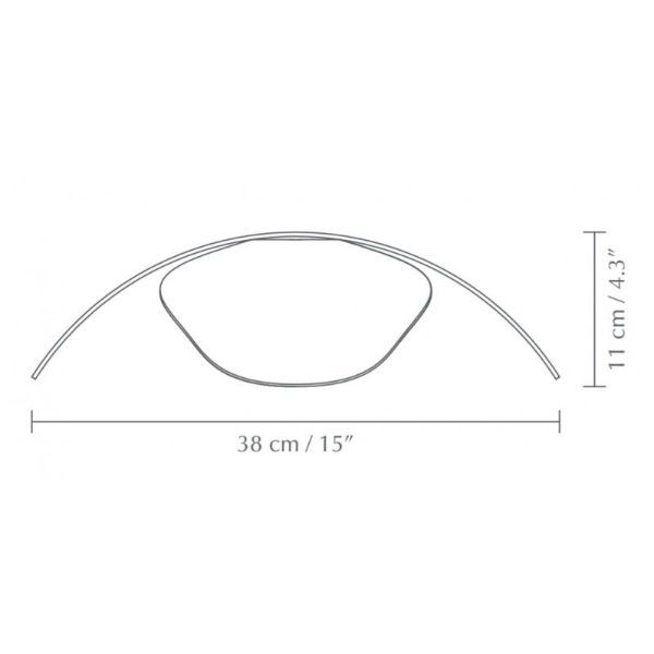 Wisząca lampa Forget Me Not L w kolorze czarnego dębu