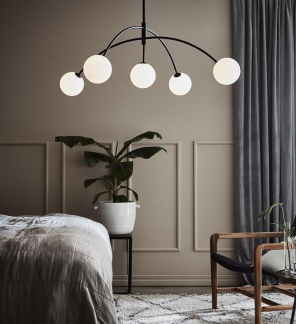 Wisząca lampa Heaven z szklanymi kulami