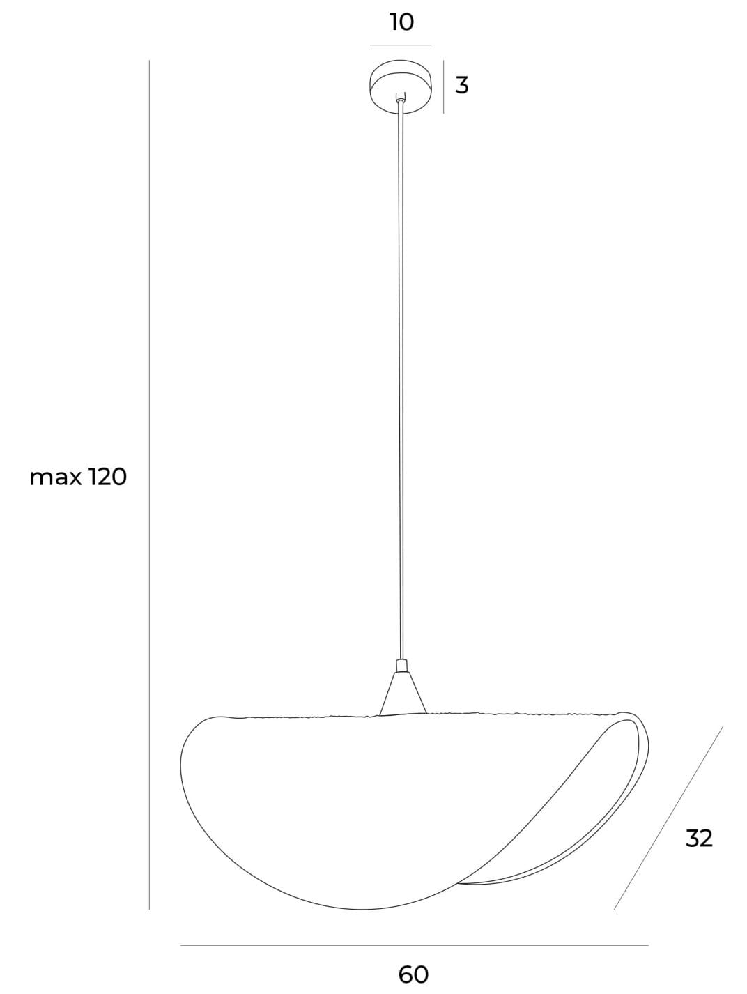 Wisząca lampa Koshi I z naturalnego rattanu