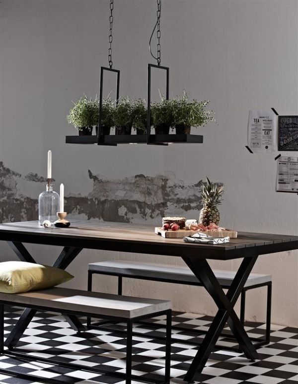 Wisząca lampa LED Tray z wbudowaną półką