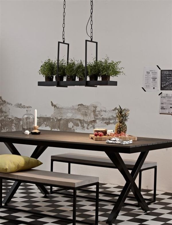 Wisząca lampa LED Tray z wbudowaną półką