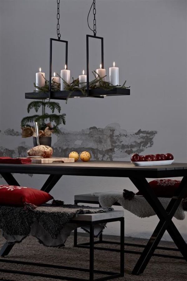 Wisząca lampa LED Tray z wbudowaną półką