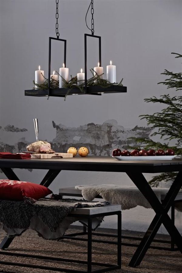 Wisząca lampa LED Tray z wbudowaną półką