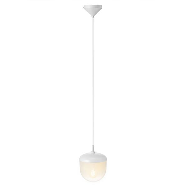 Wisząca lampa Magia 18 z białym szklanym kloszem